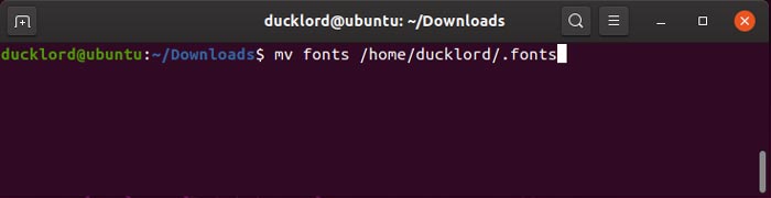 Ms Fonts en Linux Mover fuentes