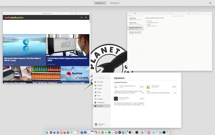 Administre múltiples controles de misión de Windows Macos