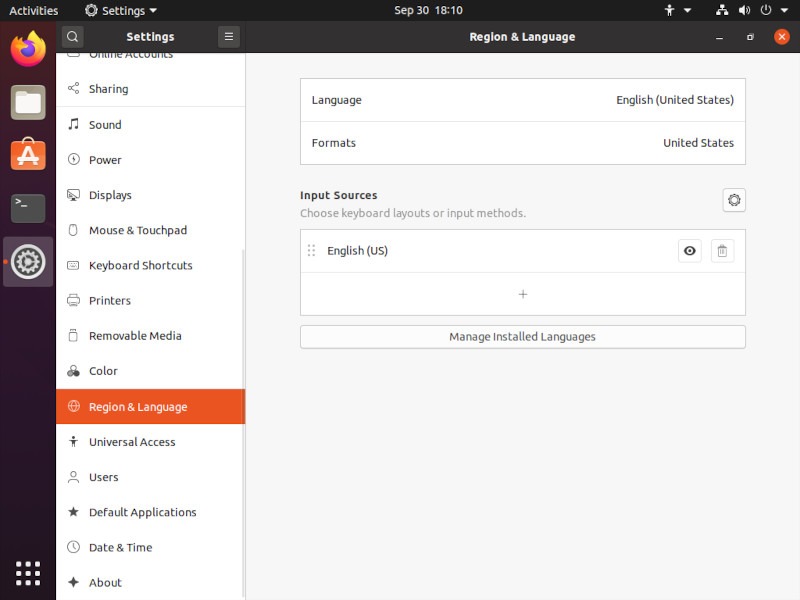 Teclado en pantalla Configuración de Linux Idioma