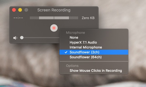 Soundflower Mac Elegir entrada