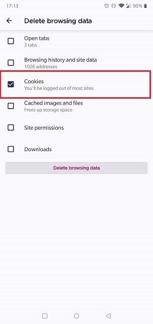Cómo habilitar las cookies Navegador Android Firefox Deshacerse de las cookies