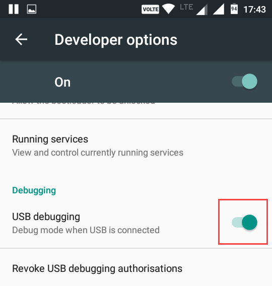 convertir-android-pantalla-a-linux-habilitar-usb-depuración