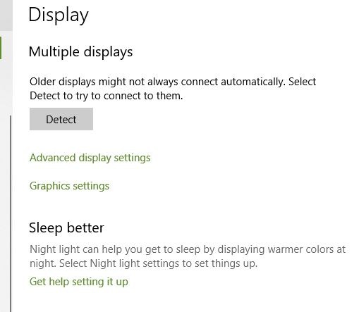 Configuración de pantalla avanzada de Windows del monitor parpadeante