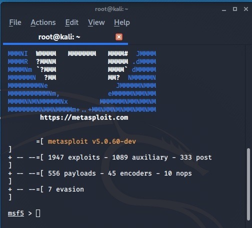 Acceda a Android Kali Linux iniciando Msfconsole Parte 2