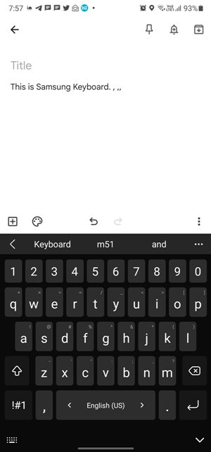 Símbolos de teclado Gboard Vs Swiftkey Vs Samsung Habilitar