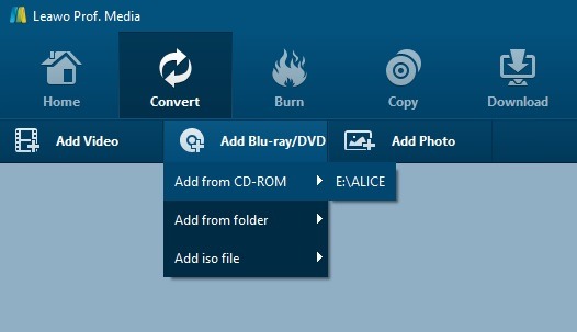 Leawo Profmedia Bluray Añadir Dvd