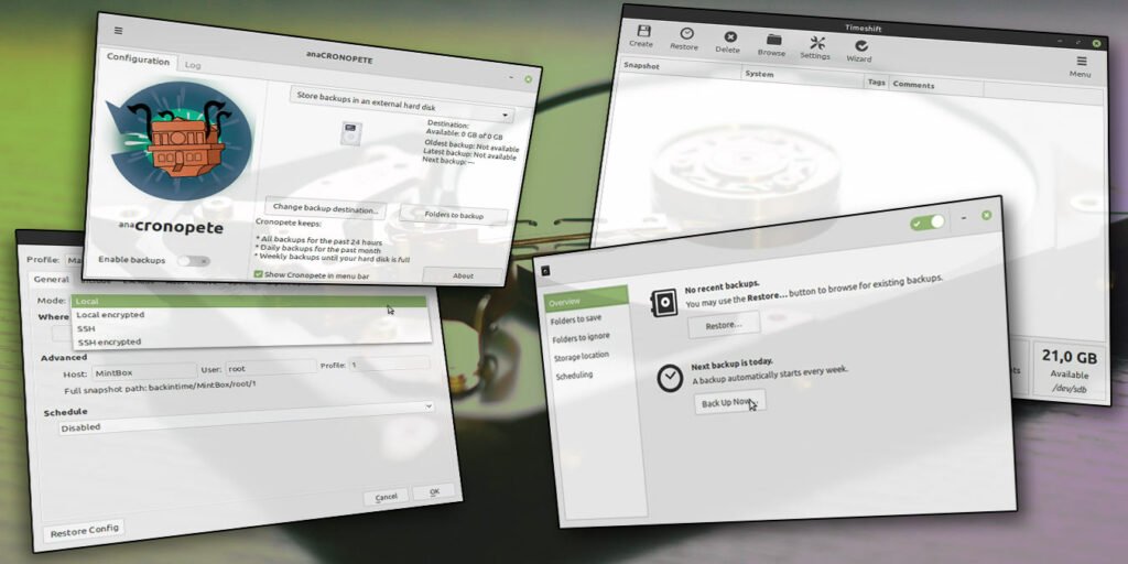 Linux Time Machine Alternatives Featured
