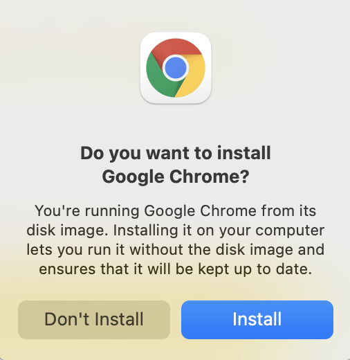 Instalación de Google Chrome Imessage