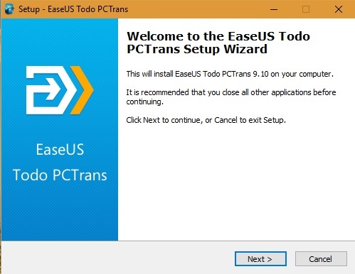 Configuración de transferencia de EaseUS Todo PC