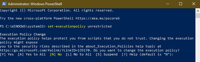 Cómo ocultar actualizaciones usando Powershell en Windows 10 Powershell Confirmar