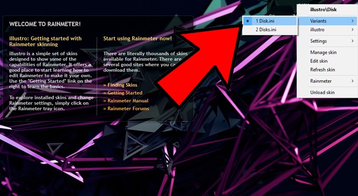 Personalizar escritorio de Windows Rainmeter Descargar predeterminado