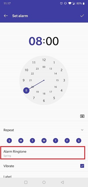 Cómo configurar el tono de llamada predeterminado de la aplicación de reloj nativo de alarma de Spotify