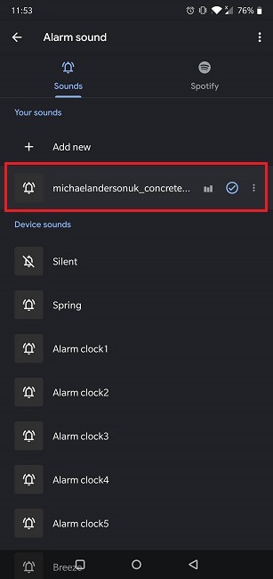 Cómo configurar la alarma de Spotify, el tono de llamada del reloj de Google activado