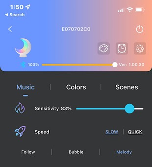 Ecolor Smart Moon Lámpara Música