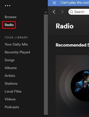 spotify-optionradio