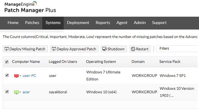 Implementar parches faltantes Manageengine Patch Manager Plus