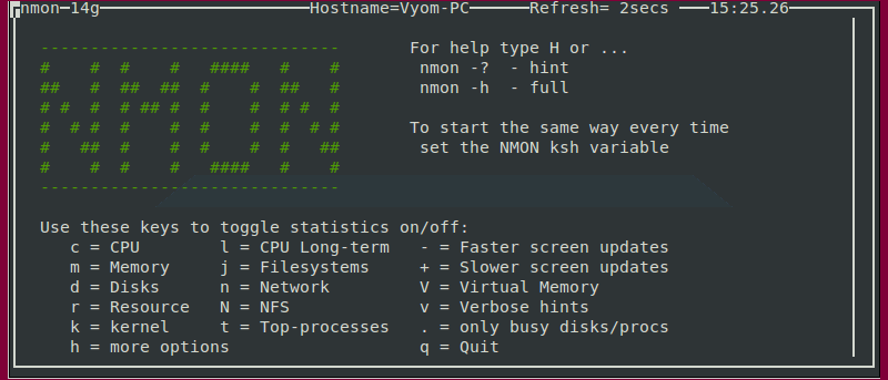 Monitor Linux System Performance Using Nmon