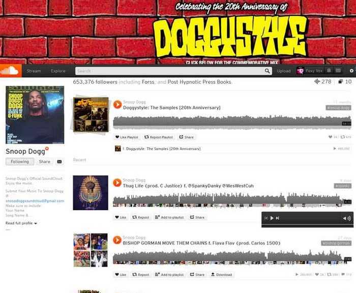 Snoop Dogg en SoundCloud