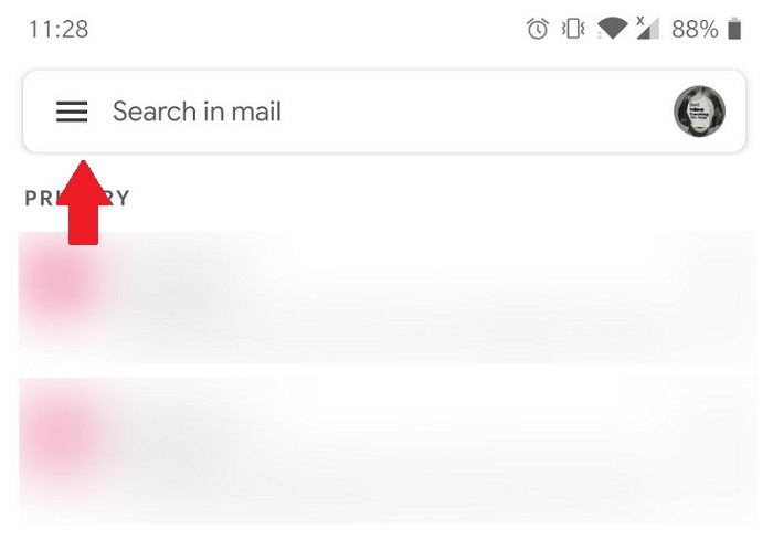 Cómo deshabilitar la vista de conversación de Gmail Hamburger Menu Mobile