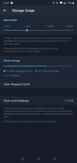 Cómo importar el uso de almacenamiento de Telegram del historial de Whatsapp