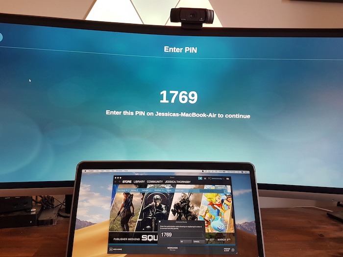 Steam Link ahora mostrará el PIN, que puede usar para conectar su PC o computadora portátil a su monitor externo.