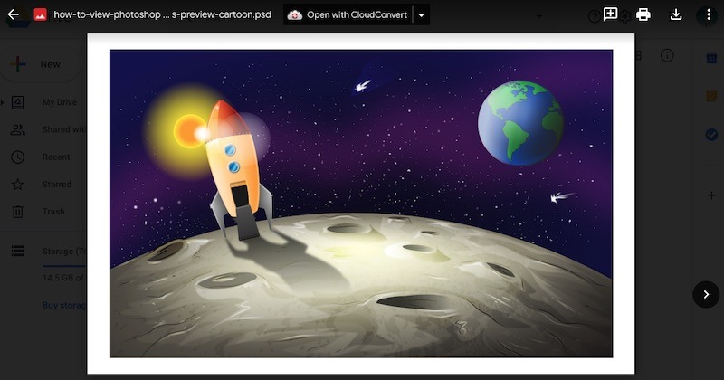 Cómo ver archivos de Photoshop Vista previa Google Drive