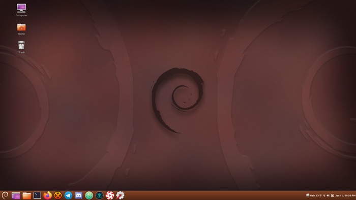 6 escritorios Linux personalizados U Londoed Debian Flames