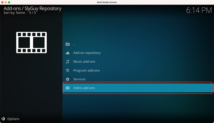 Disney Plus Kodi accediendo al repositorio Slyguy