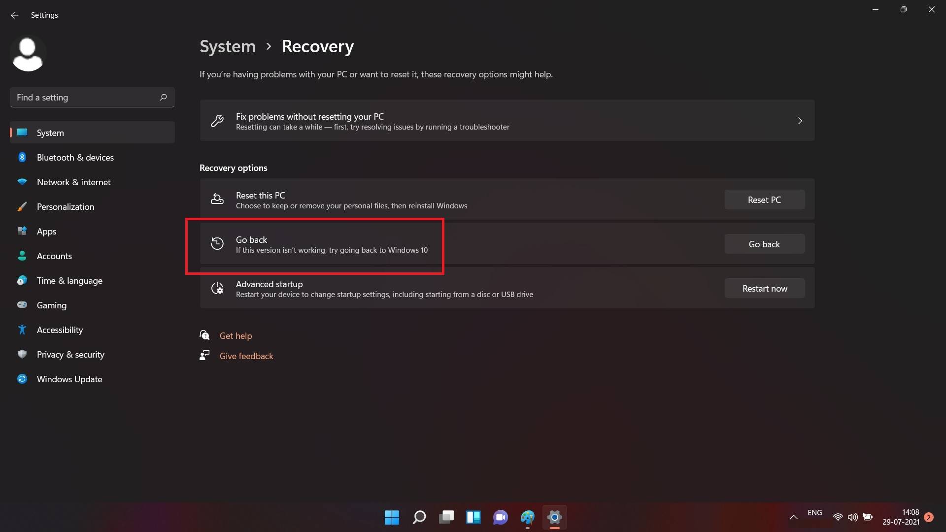 Navegador predeterminado de Win11 Volver Recuperación