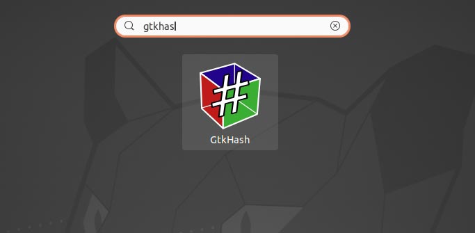 Comprobar hashes con Gtkhash en el menú principal