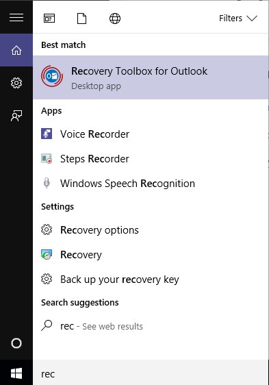 caja de herramientas de recuperación para el lanzamiento de Outlook