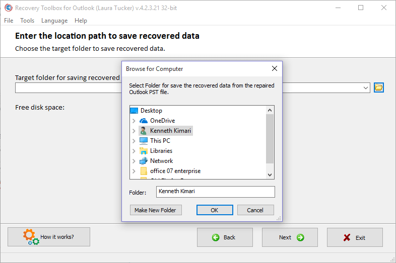 caja de herramientas de recuperación para Outlook 7