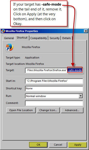 Firefox-atascado-en-modo-seguro-quitar-modo-seguro-de-ruta-objetivo