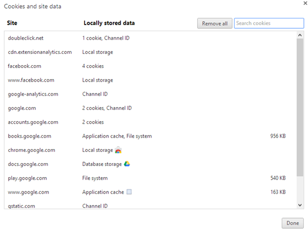 Chrome-cookie-datos