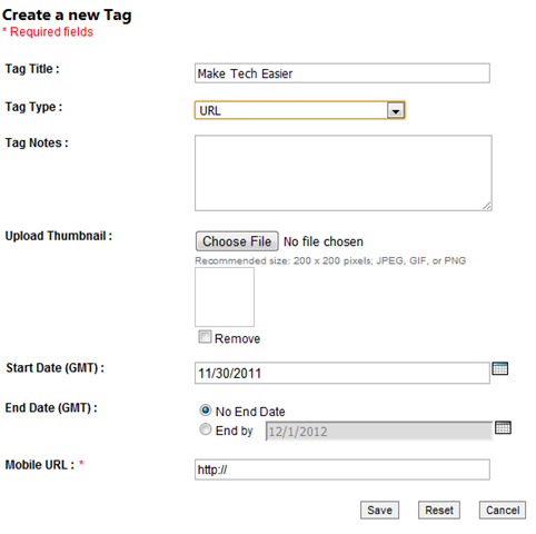 ms tag-crear un formulario de etiqueta