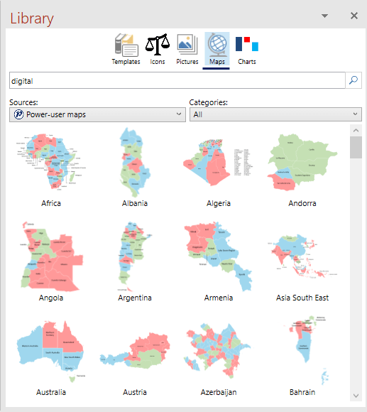 Mapas de la biblioteca de usuarios avanzados