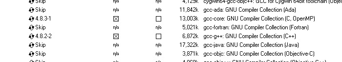 Cygwin-gcc-selección