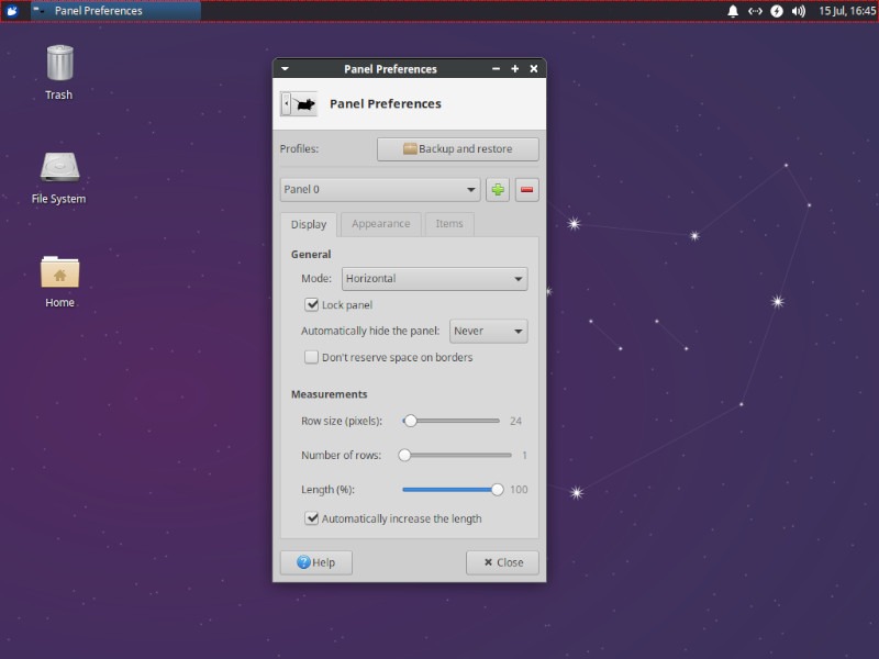 Personalización del panel Xfce Xubuntu