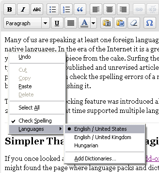 El corrector ortográfico incorporado