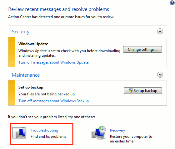 windows-action-center-select-troubleshooting