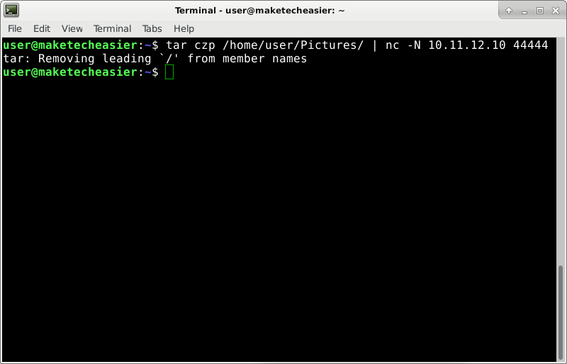 netcat-sending-tar-gzipped-directory