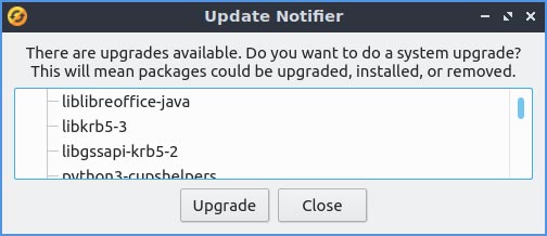 Notificador de actualización de revisión de Lubuntu 20 10 Mte