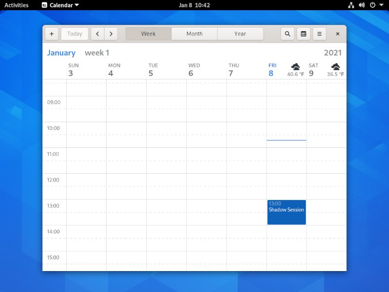 Gnome Shell Calendario de integración de Google 2