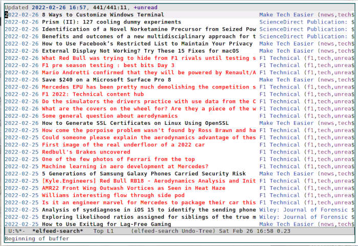 Emacs Rss 14 caras personalizadas