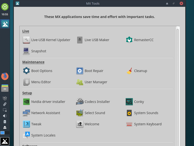 Revisión de MX Linux Configuración de MX Tools