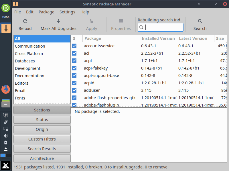 Instalación del paquete de revisión MX Linux