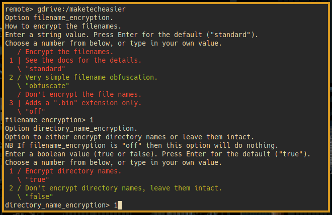 Cifrado de directorio Rclone Crypt 7