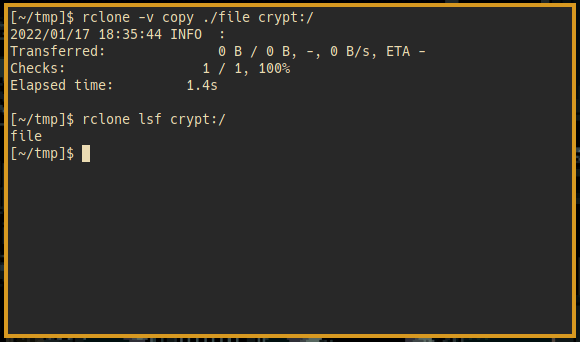 Rclone Cripta 16 Lsf