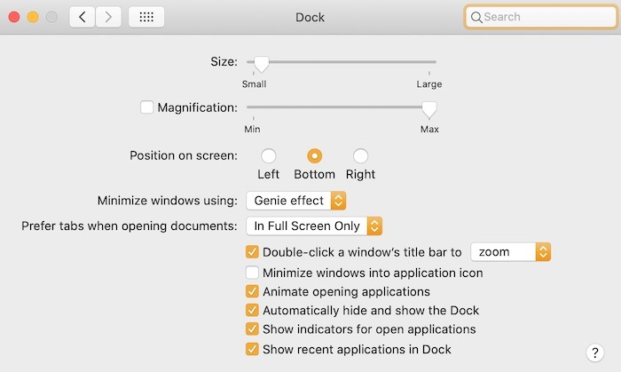 Preferencias del sistema Mac Configuración de la base