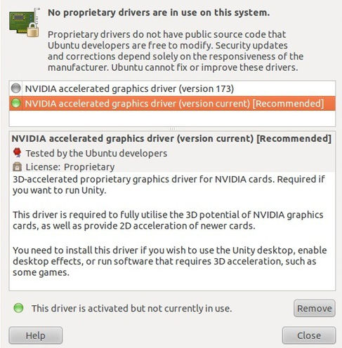 Controladores NVIDIA de código cerrado en Linux.